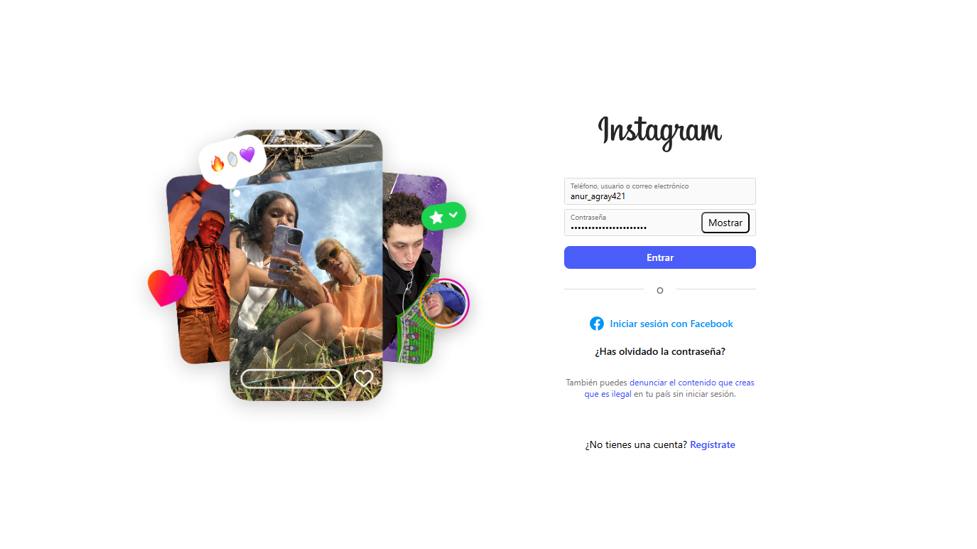 2FA login to Instagram